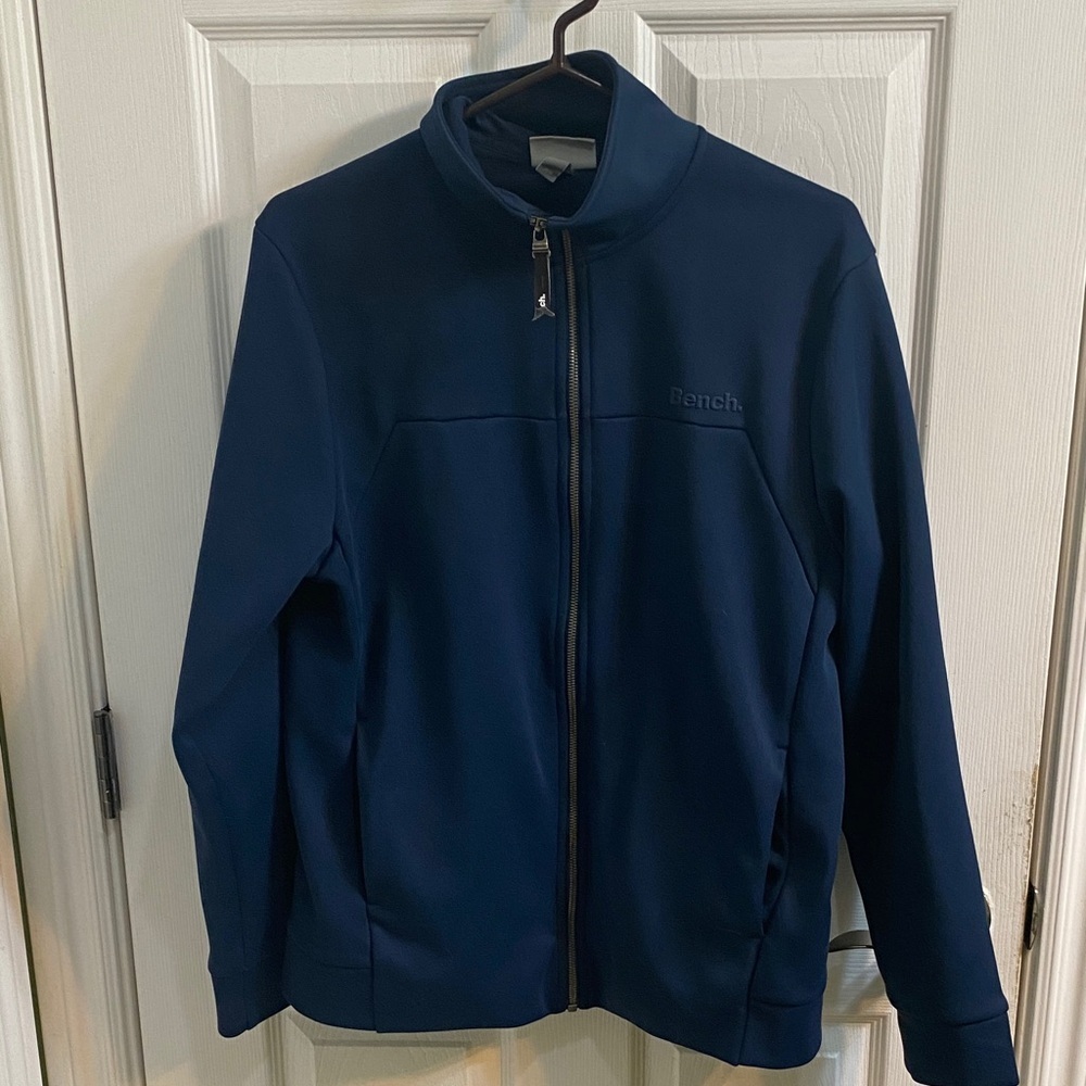 Bench Men’s Blue Medium Full Zip Long Sleeve Jacket Casual Outerwear Spring